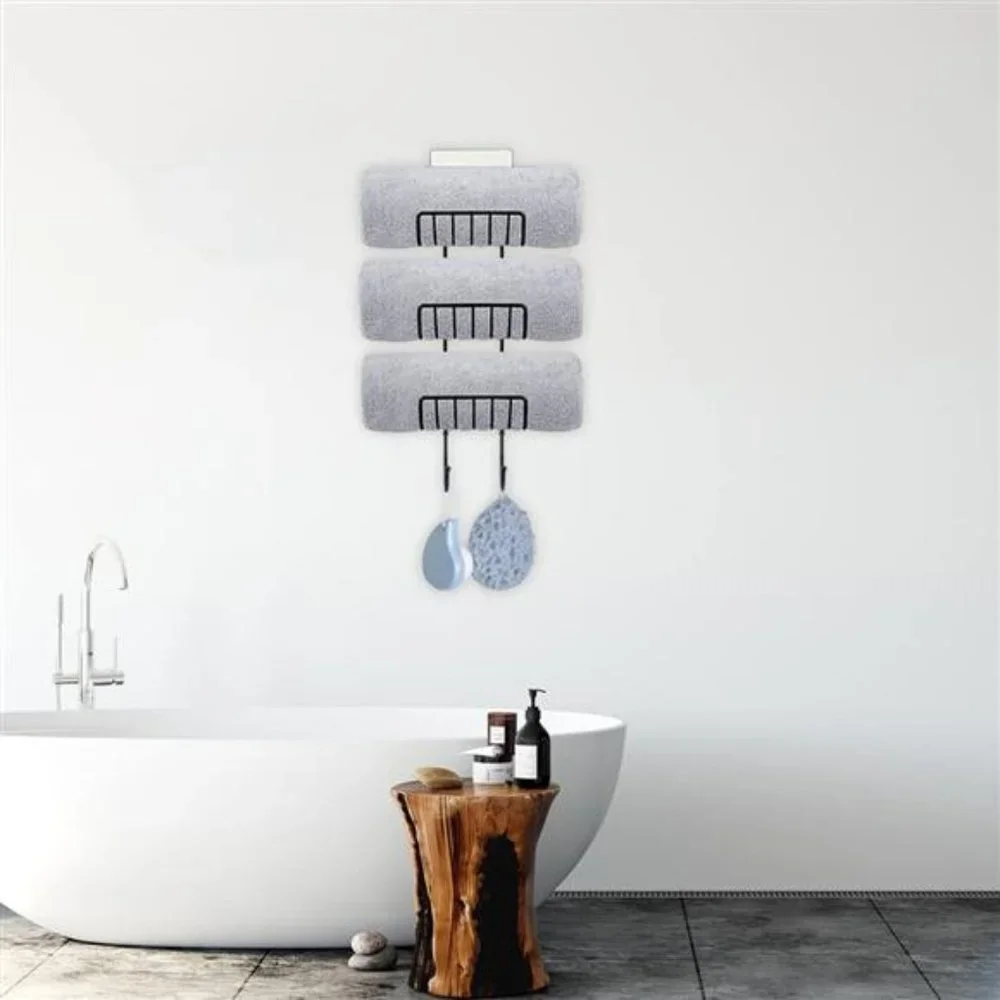 2 Pack Towel Racks for Bathroom Wall Mounted, Bath Wall Towel Rack